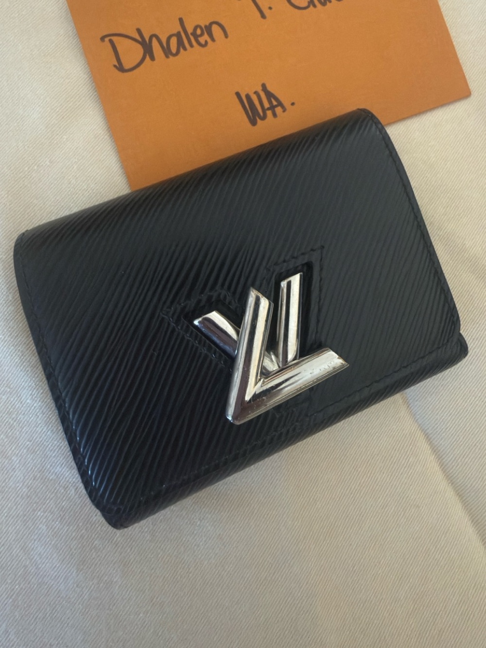 Louis Vuitton Black Epi Twist Wallet